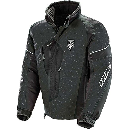 HJC Storm Men's Snocross Snowmobile Jacket - Black/Black / Large