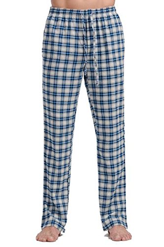 CYZ Mens 100% Cotton Super Soft Flannel Plaid Pajama Pants-F1511072-XL