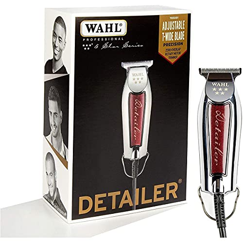 Wahl Professional 5 Star Detailer Trimmer with Adjustable T Blade for Professional Barbers and...