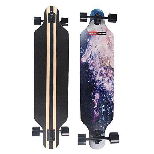 MAGIC UNION 41 Inch Maple Drop Down Longboard Complete Skateboard