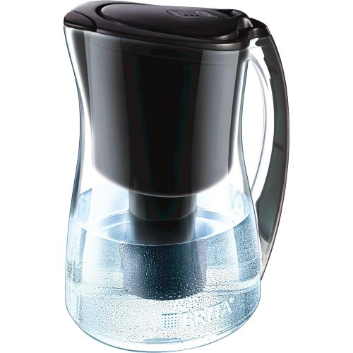 Brita Medium 8 Cup Water Filter Pitcher with 1 Standard Filter, BPA Free – Marina, Black