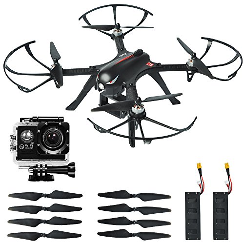 MJX Bugs3 Quadcopter Drone with Brushless Motor, 1080p High definition Action Camera, Smart...