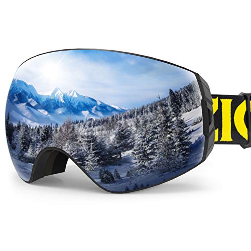 ZIONOR X7 Ski Snowboard Snow Goggles for Men Women Anti-Fog UV Protection Spherical Dual Lens Design...