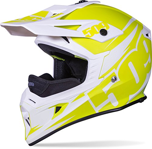 509 Tactical Snow Snowmobile Helmet - Lime - Green & White - 509-HEL-TLI-_