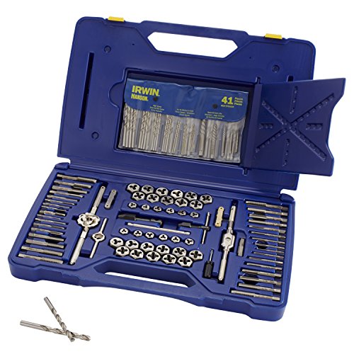 IRWIN Tap And Die Set with Drill Bits, Machine Screw/SAE/Metric, 117-Piece (26377)