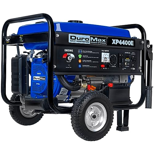 DuroMax XP4400E Gas Powered Portable Generator-4400 Watt Electric Start-Camping & RV Ready, 50 State...