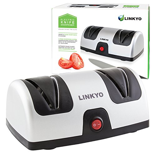LINKYO Electric Knife, Kitchen Knives Sharpening System, 9.8 x 4.9 x 7.2 inches