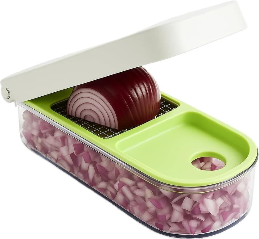 Vidalia Chop Wizard, Vegetable and Fruit Chopper with 2 Cup Base, Stainless Steel Blades, Dishwasher...