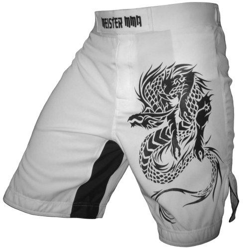 Meister MMA Dragon Hybrid Flex Board Shorts - 33/34 White