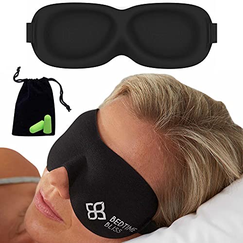 Sleep Mask | Eye Mask for Sleeping Men/Women Better Than Silk Our Luxury Blackout Contoured Eye...