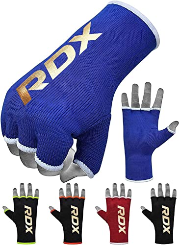 RDX Boxing Hand Wraps Inner Gloves for Punching - Half Finger Elasticated Bandages Under Mitts Fist...