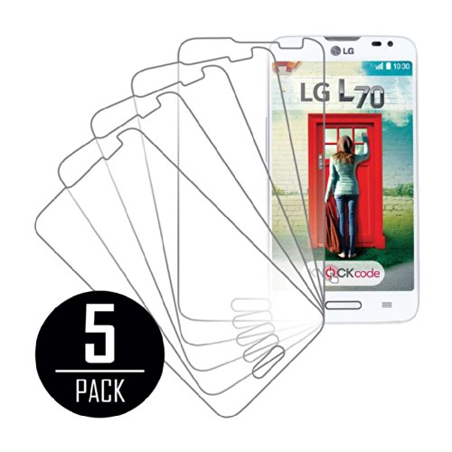 LG Optimus L70 Screen Protector Cover, MPERO Collection 5 Pack of Clear Screen Protectors for LG...