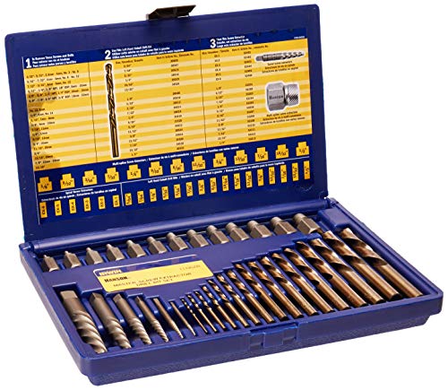 IRWIN Tools Hanson Screw Extractor and Drill Bit Set, 35 Piece, 11135ZR