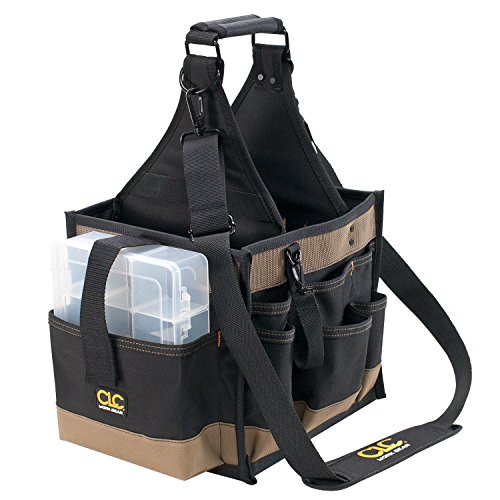 CLC Custom LeatherCraft 1528 Large Electrical and Maintenance Tool Carrier, 22 Pocket , Black , 11'...