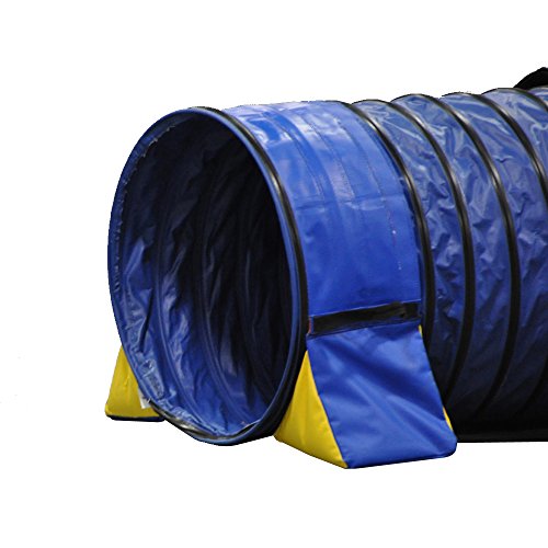 Cool Runners Tunnel Hugging Non Constricting PVC Dog Agility Tunnel Bag Set, Blue (104019)