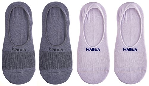 Mabua Breathable NON SLIP No Show Socks, 4 Pairs Size - (5 - 7.5)