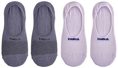 Mabua Breathable NON SLIP No Show Socks, 4 Pairs Size - (5 - 7.5)