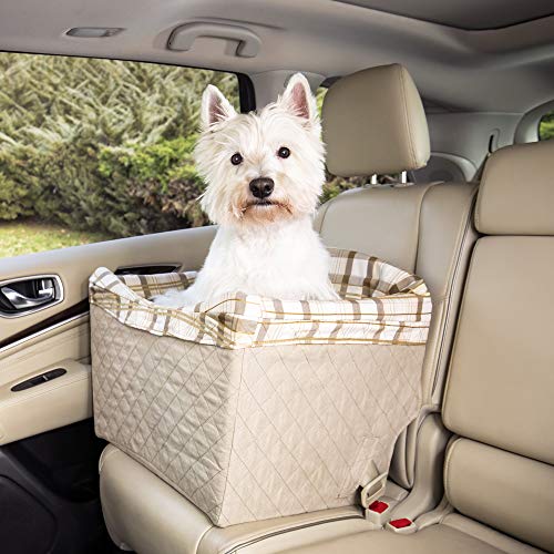 PetSafe Happy Ride Quilted Dog Safety Seat - Pet Booster Seat for Cars, Trucks and SUVs - Included...