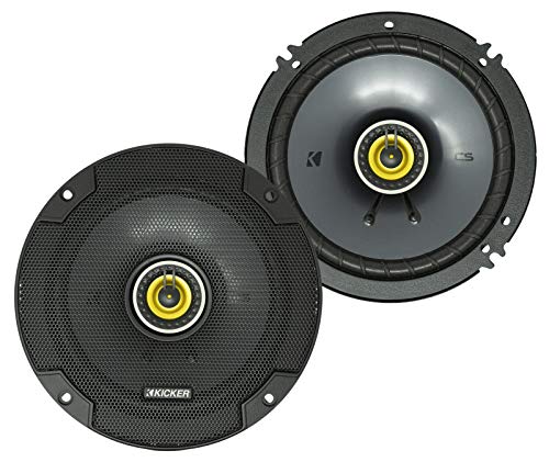 Kicker CSC65 6.5' 2 Way 300W 4 Ohm Coaxial Car Audio Speakers, Pair | 43CSC654