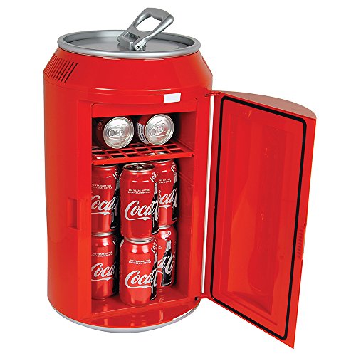 Coca Cola Mini Fridge - Refrigerator for Bedroom Office, Portable Table Top Beverage Cooler, 12V...