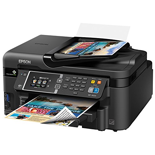 Epson WorkForce WF-3620 WiFi Direct All-in-One Color Inkjet Printer, Copier, Scanner, Amazon Dash...