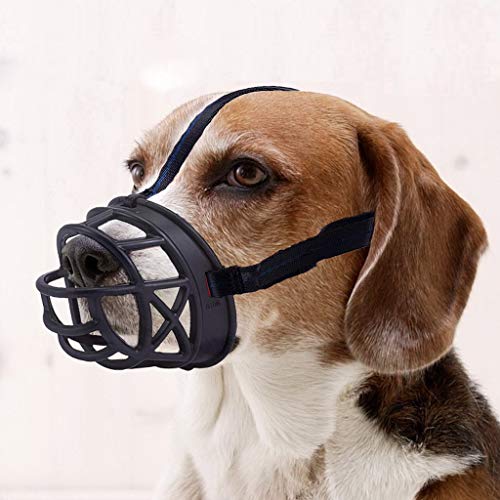 Mayerzon Dog Muzzle, Basket Breathable Silicone Dog Muzzle for Anti-Barking and Anti-Chewing...