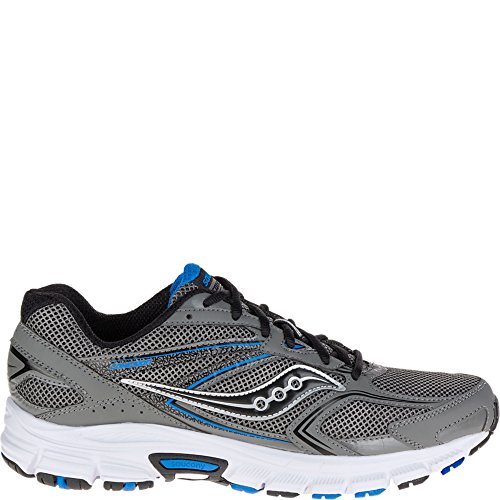 Saucony Men's Cohesion 9 Running Shoe, Grey/Black/Royal, 12 M US