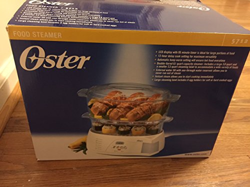 Oster 5712 Electronic 2-Tier 6.1-Quart Food Steamer, White