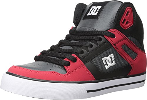 DC Shoes Men's DC Spartan High WC Skate Shoes Skateboarding, Red/Grey/Black, 13 M US