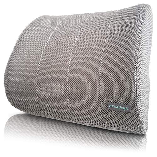 Xtra-Comfort Lumbar Support Cushion - Lower Back Pillow for Office Chair, Car, Men, Women, Gaming -...