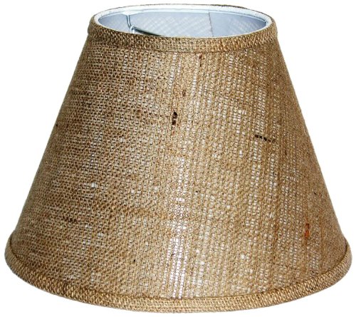 A Ray Of Light 6129BUR 6-Inch by 12-Inch by 9-Inch Brown Burlap Empire Hardback Shade
