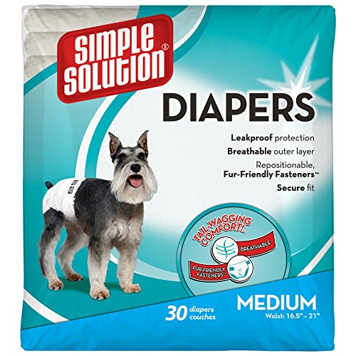 Simple Solution Disposable Dog Diapers for Female Dogs | Super Absorbent Leak-Proof Fit | Medium |...