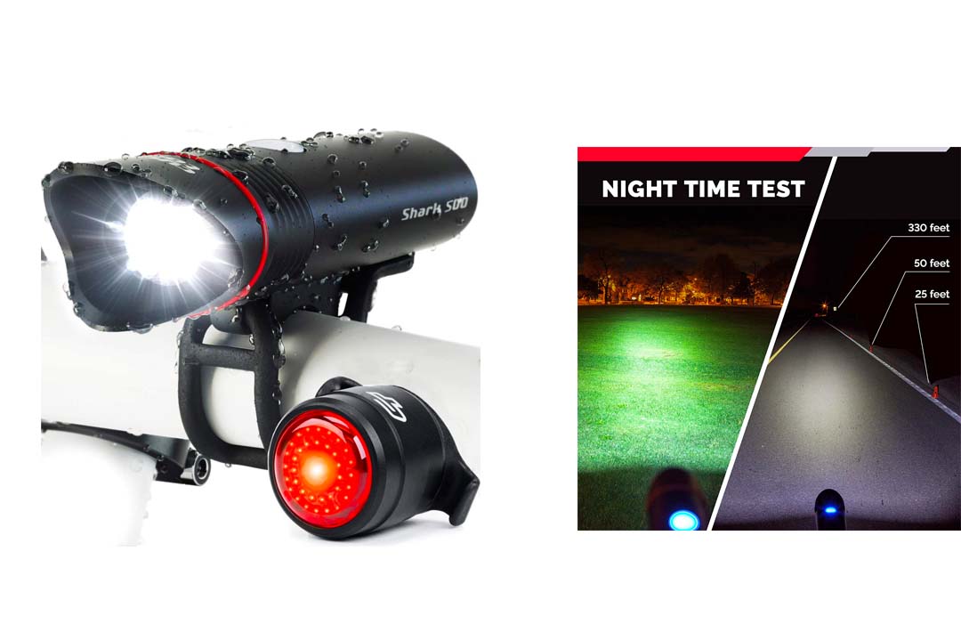 Cycle Torch Shark 500 USB Rechargeable Bike Light Set - FREE LED Taillight