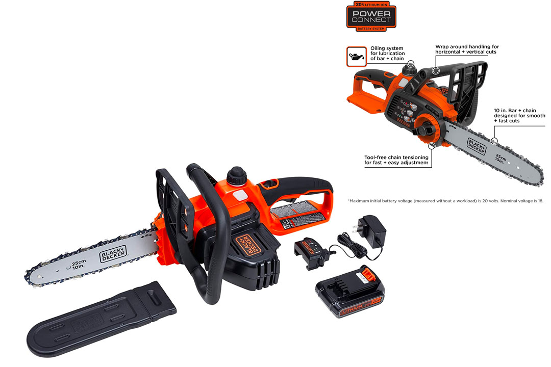 DECKER LCS1020 20V MAX Lithium-Ion Chainsaw