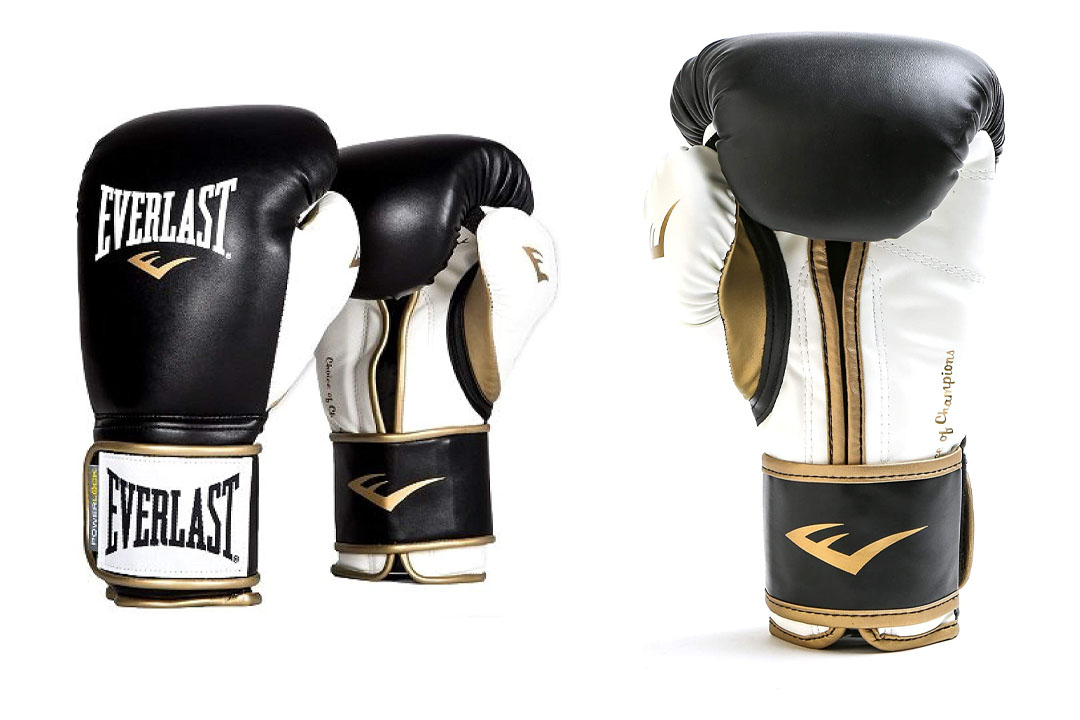 Everlast PowerLock Training Gloves blk/Wht PowerLock Training Gove, Black/White, 16 oz