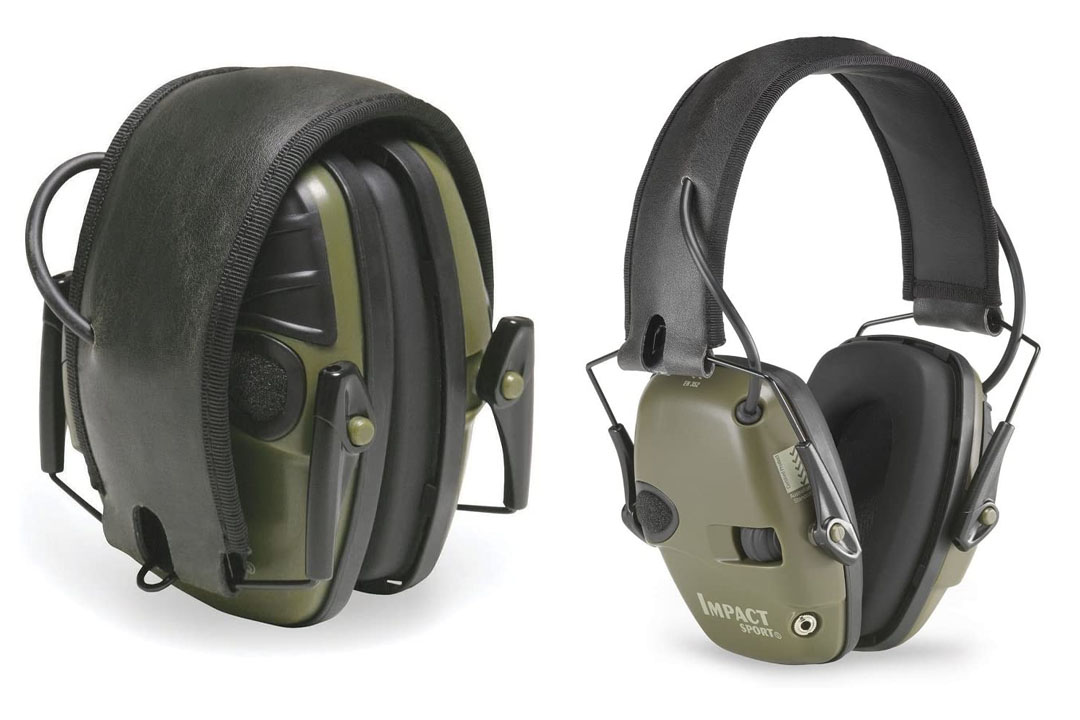 Howard Leight by Honeywell Impact Sport Sound Amplification Electronic Shooting Earmuff, Classic Green (R-01526)