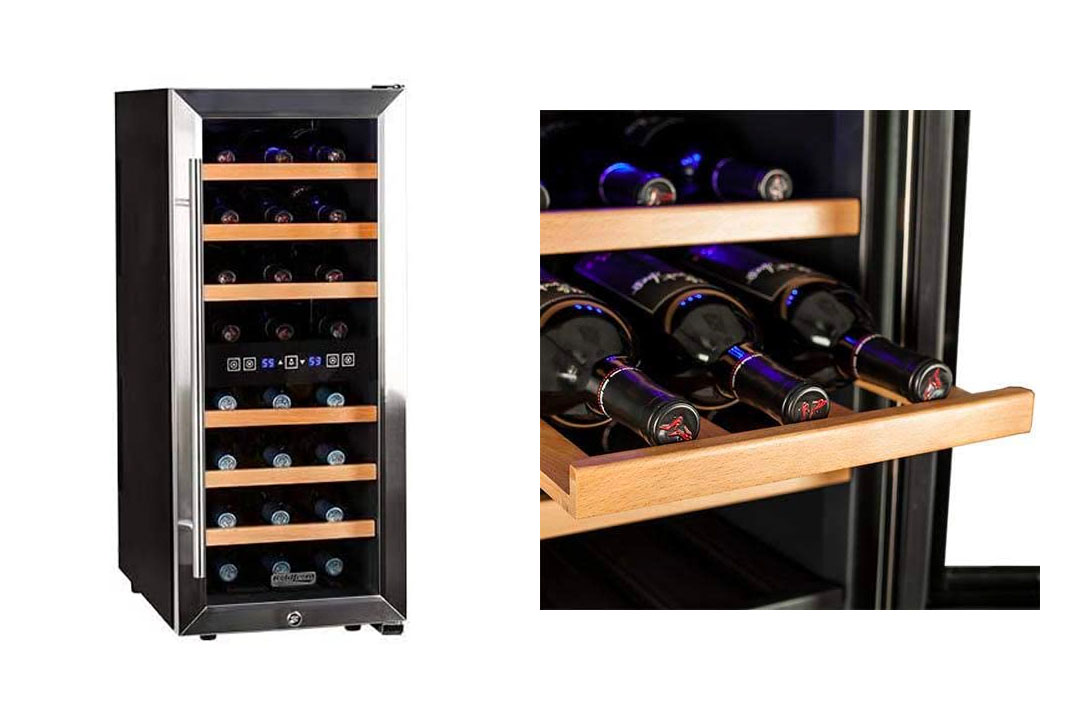 Koldfront 24 Bottle Free Standing Dual Zone Wine Cooler