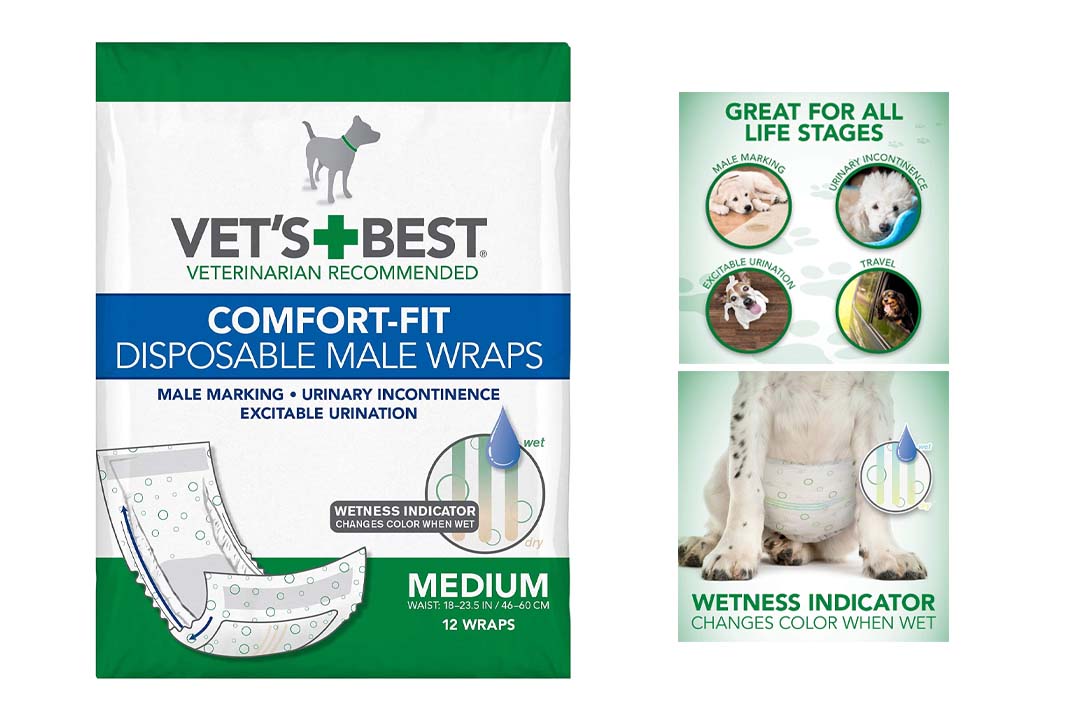 Vet's Best Comfort-Fit Disposable Male Wrap