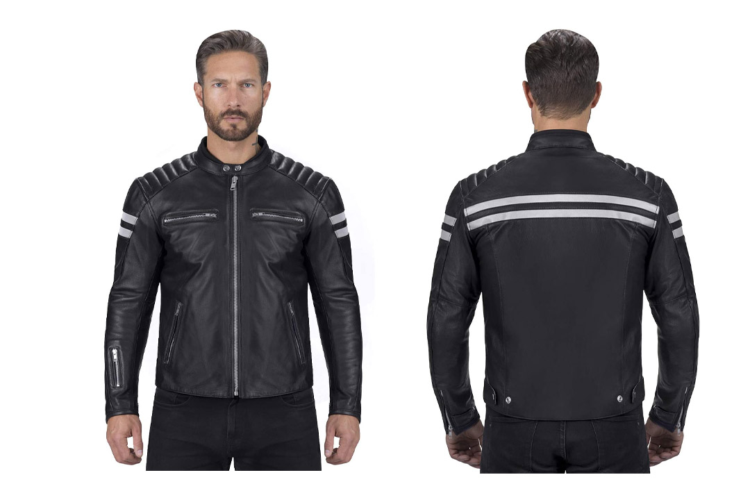 Viking Cycle Bloodaxe Leather Motorcycle Jacket for Men