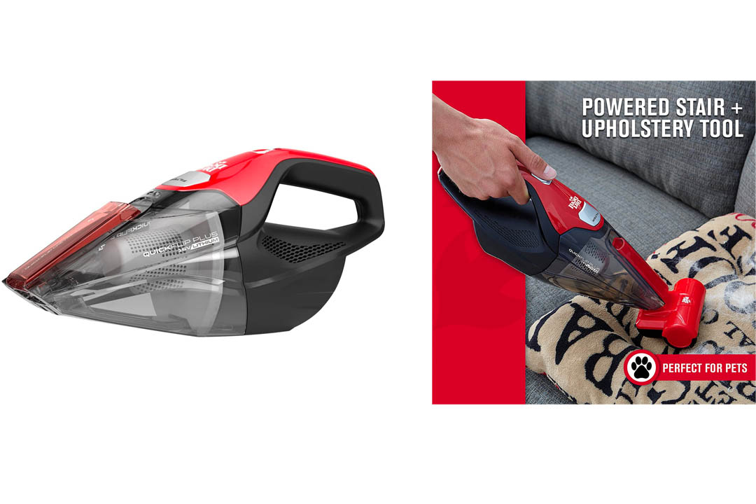 Dirt Devil Plus 16V, Red Quick Flip Pro Cordless 16 Volt Lithium Ion Bagless Handheld Vacuum