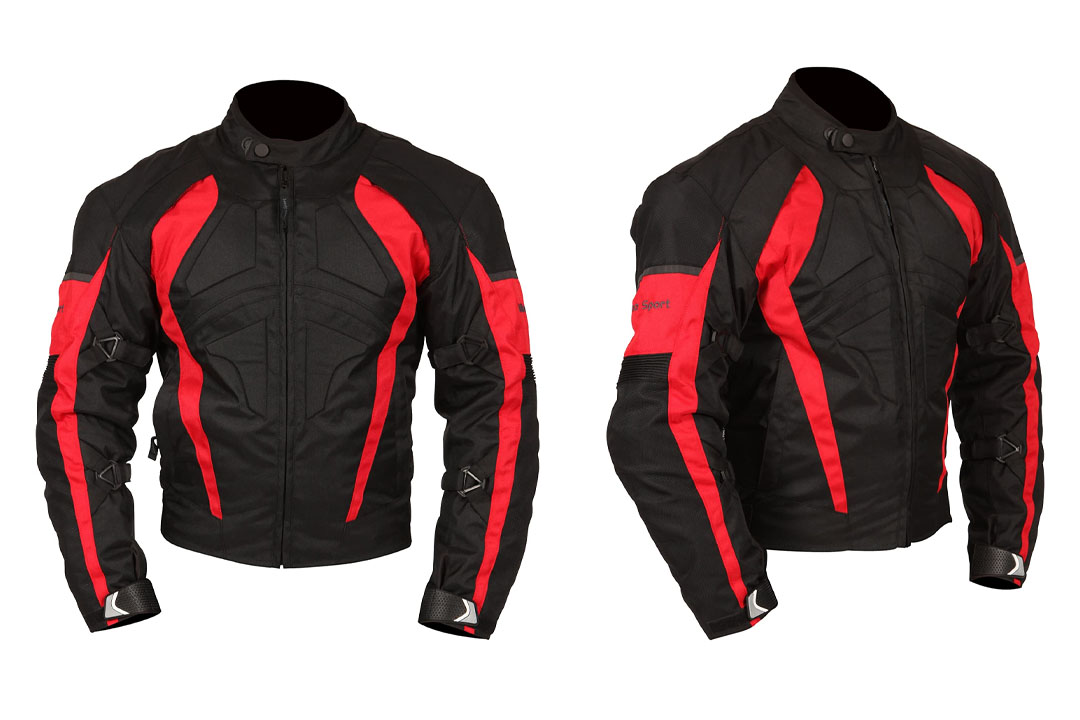 Milano Sport Gamma Motorcycle Jacket with Red Accent