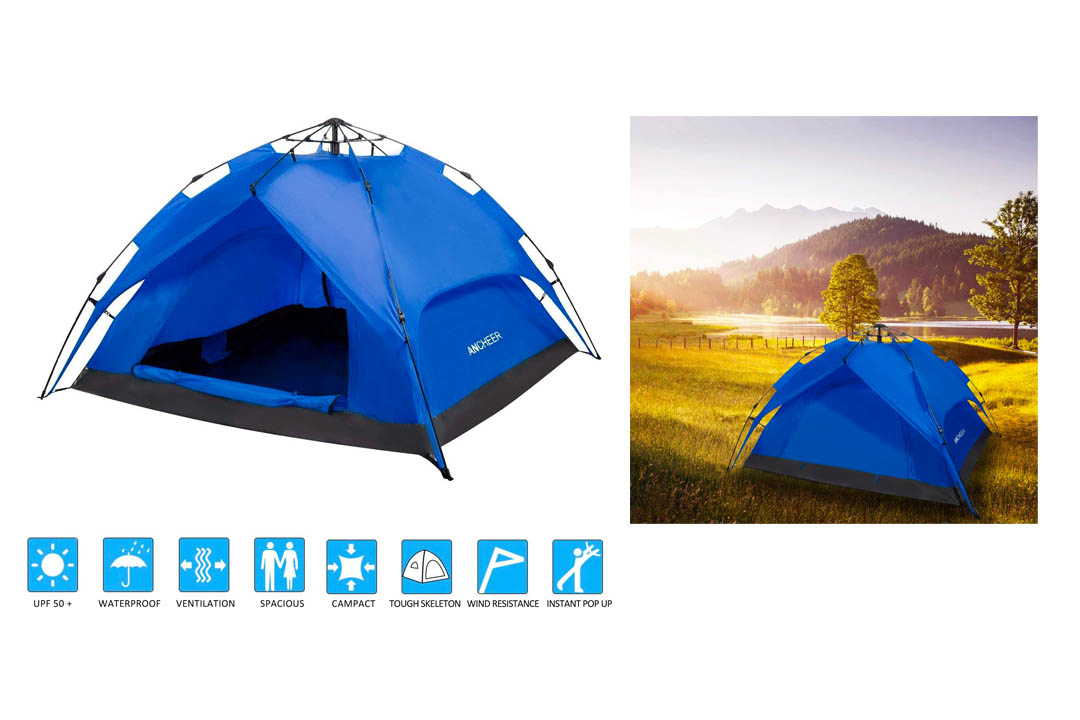 OUTCAMER Camping Tent Dome Instant 2 Person with Rain Fly