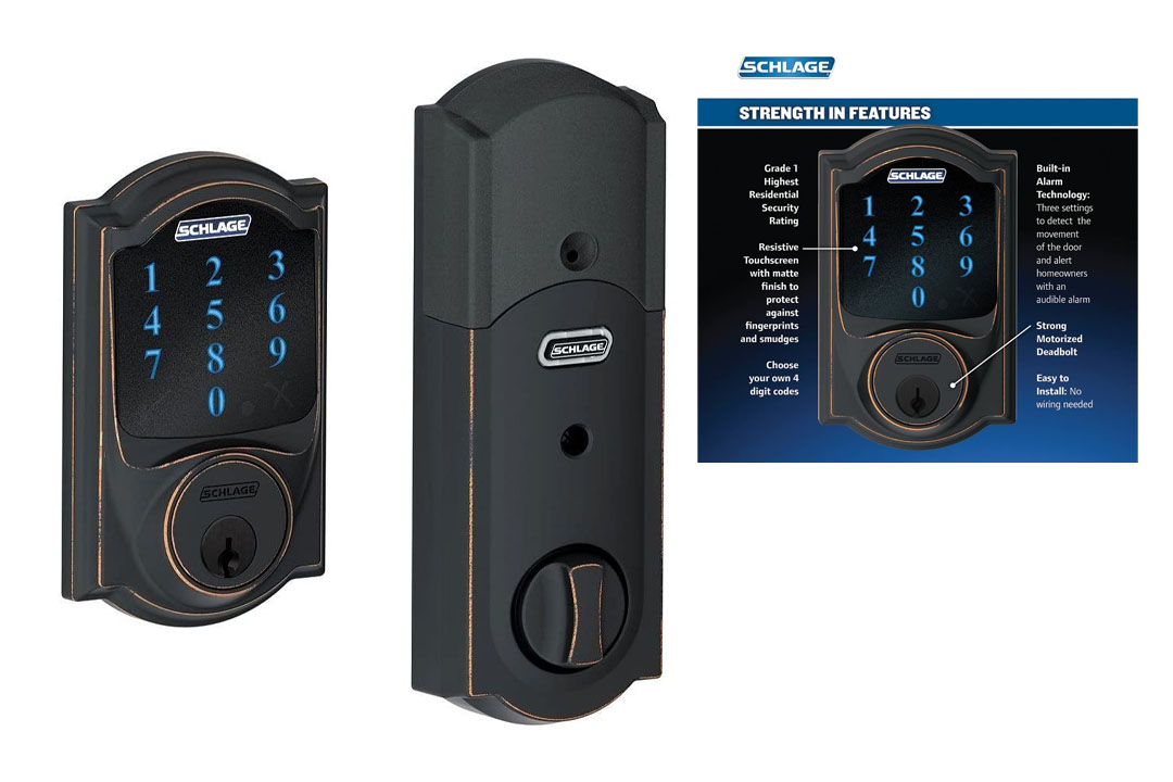 Schlage Connect Century Touchscreen Deadbolt with Built-In Alarm