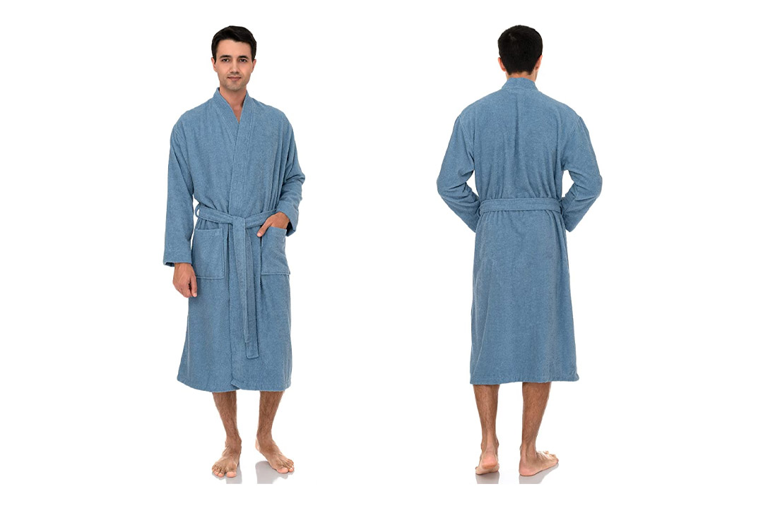 TowelSelections Men’s Robe, Turkish Cotton Terry Kimono Bathrobe Made in Turkey