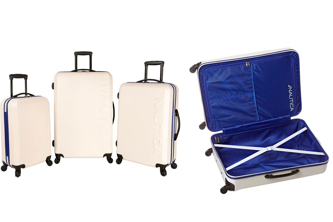 Nautica Luggage Ahoy 3 Piece Hardside Spinner Outer Shell Set