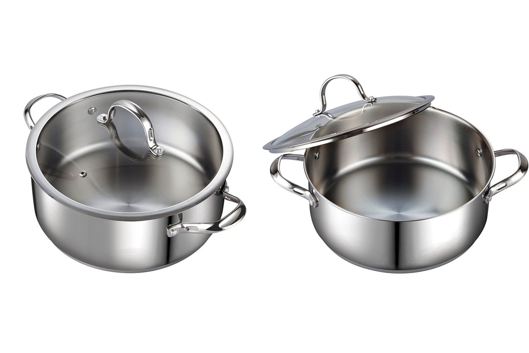 Cooks Standard 7-Quart Classic Stainless Steel Dutch Oven Casserole Stockpot with Lid