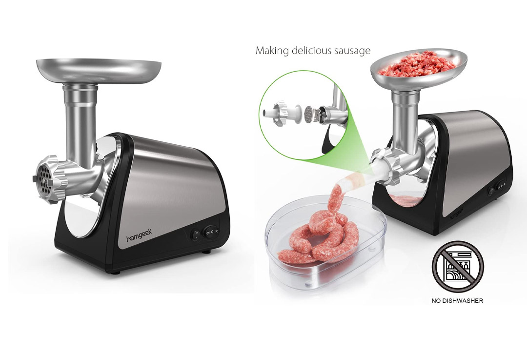 Homgeek Electric Meat Grinder, Meat Machine Sausage Maker, Stainless Steel Meat Mincer S
