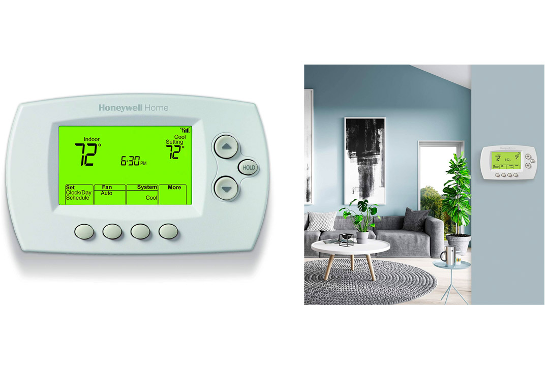 Honeywell Wi-Fi 7-Day Programmable Thermostat (RTH6580WF), works with Amazon Alexa, "Requires C Wire"