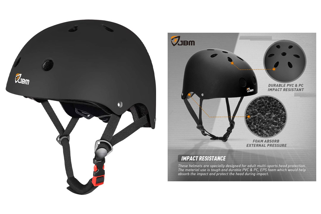 JBM Skateboard Helmet CPSC ASTM Certified Impact resistance Ventilation for Multi-sports Cycling Helmet