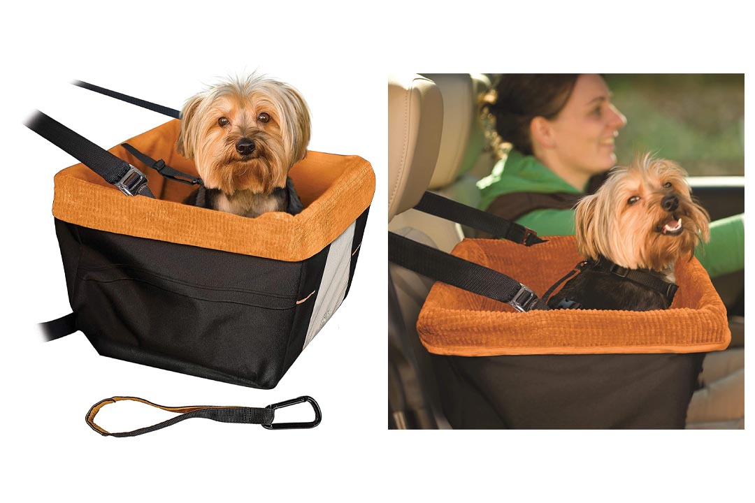 Kurgo Skybox Dog Booster Seat for Cars and Dog Car Seat with Dog Seat Belt Tether